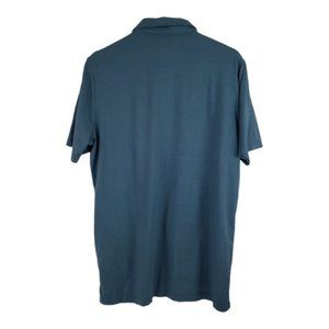 Free Fly Bamboo Blend Pocket Polo Shirt Size Large in Blue